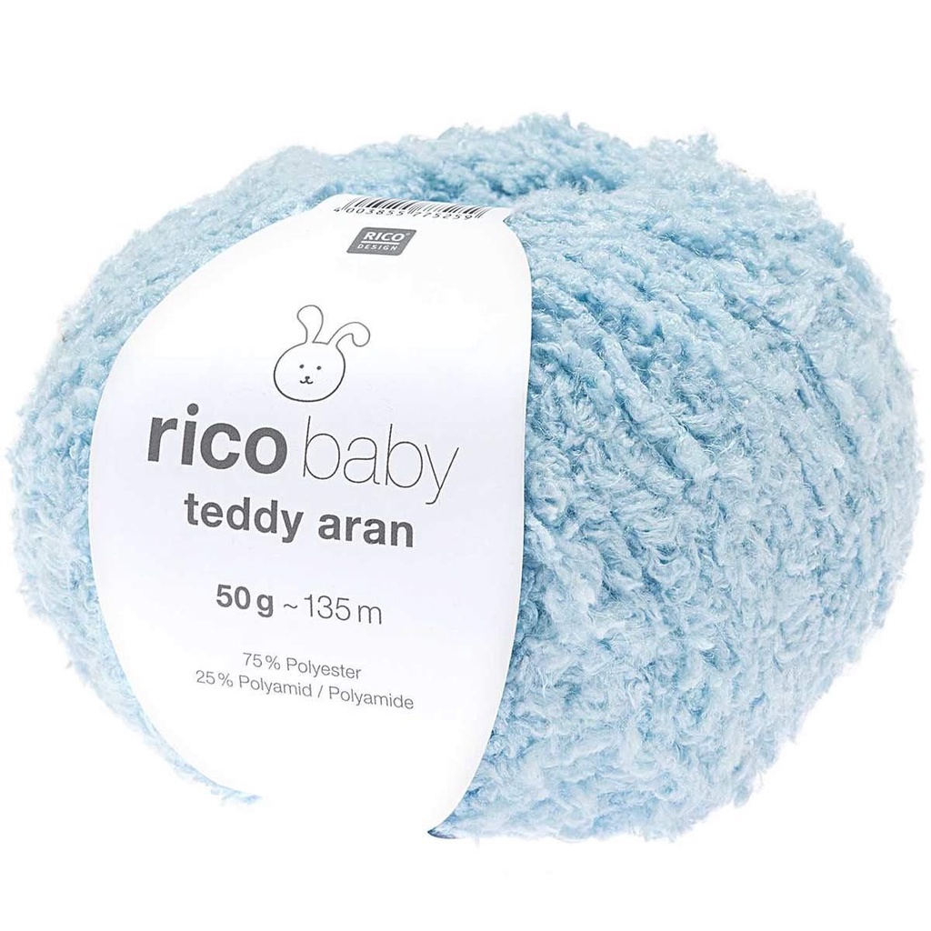 Len bông xù Baby Teddy Aran - Nhập khẩu từ hãng Rico  - 50gram dài 135m