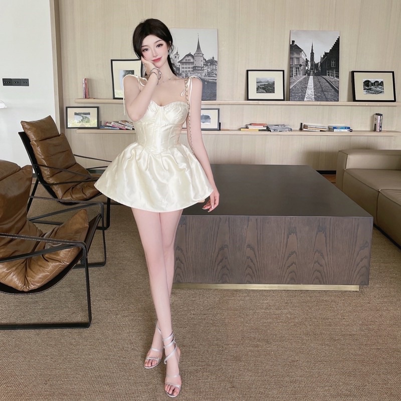 VÁY CÔNG CHÚA 2 DÂY TUTU CHẤT PHỒNG SIÊU SANG CHẢNH PHONG CÁCH ULZZANG GIRL