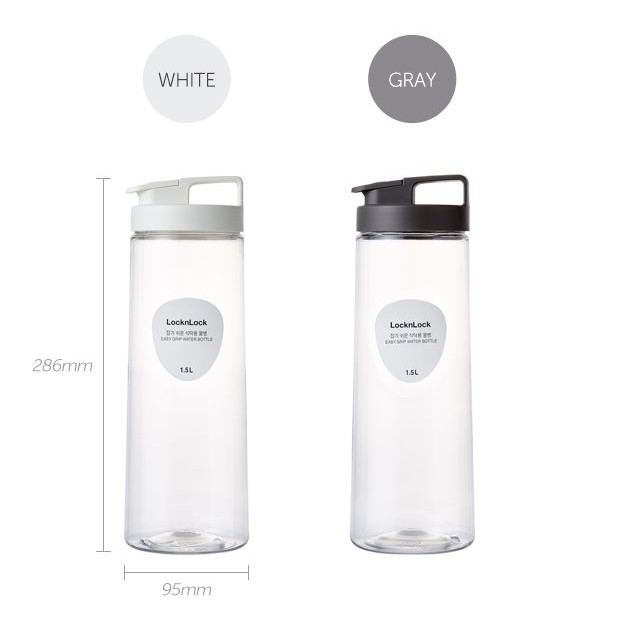 BÌNH NHỰA 1.5L LOCKNLOCK EASY GRIP, chứa đựng nước Lock&Lock Lock & Lock N, plastic water bottle 1500ml 1500 ml 1.5 lit