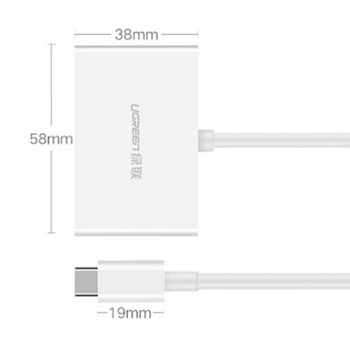 Cáp Chuyển USB Type C to HDMI/VGA Full HD 3D 4Kx2K Ugreen 30843 - HÀNG CHÍNH HÃNG