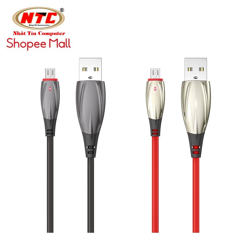 Cáp sạc nhanh và truyền dữ liệu Hoco U71 Star cổng microUSB, dài 1.2M, hỗ trợ QC3.0, max 2.4A, có đèn báo sạc