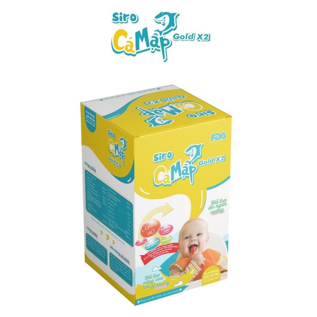 SIRO CÁ MẬP Siro giúp bé ăn ngon, tăng cân, tiêu hoá tốt, hết táo bón, 1 hộp 30 gói