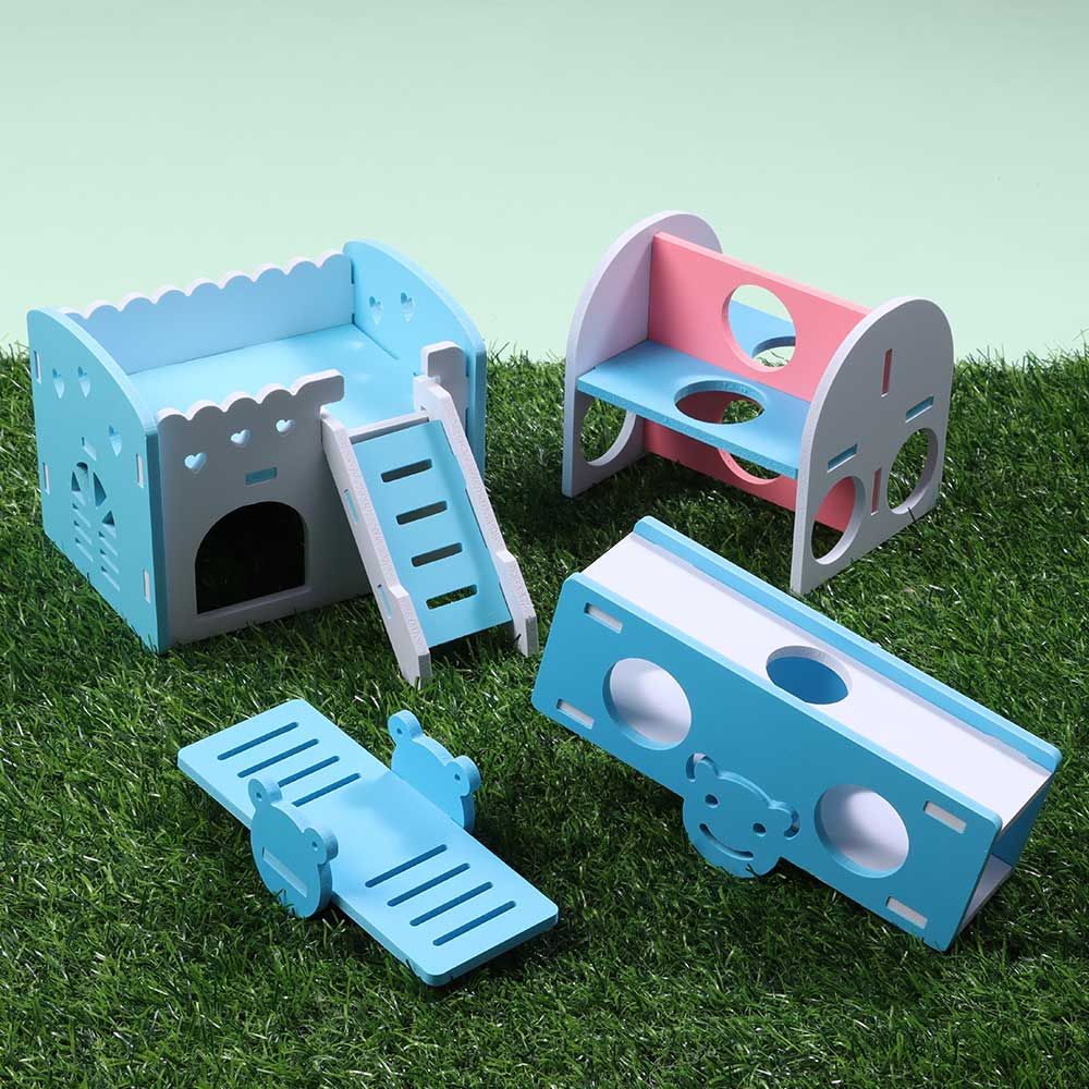 Bộ Đồ Chơi Cầu Gỗ Vui Nhộn Cho Chuột Hamster