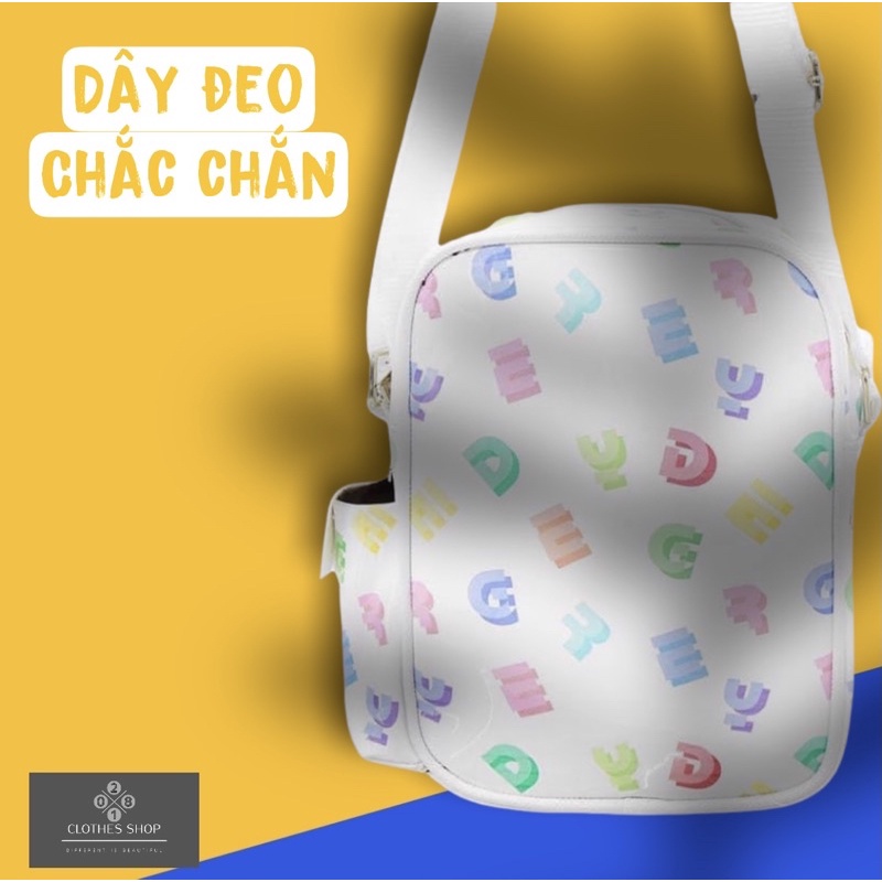 Túi Đeo Chéo Degrey In Chữ Chất Vải Canvas Cao Cấp 2810 Clothes Shop Túi Đeo Chéo Đi Học Ulzzang Unisex