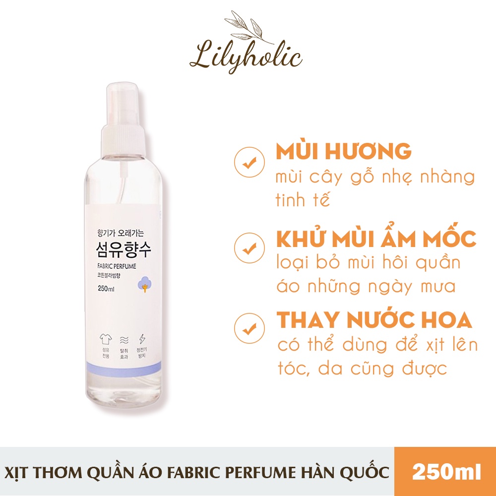 Xịt thơm quần áo Hàn Quốc Fabric perfume 250ml