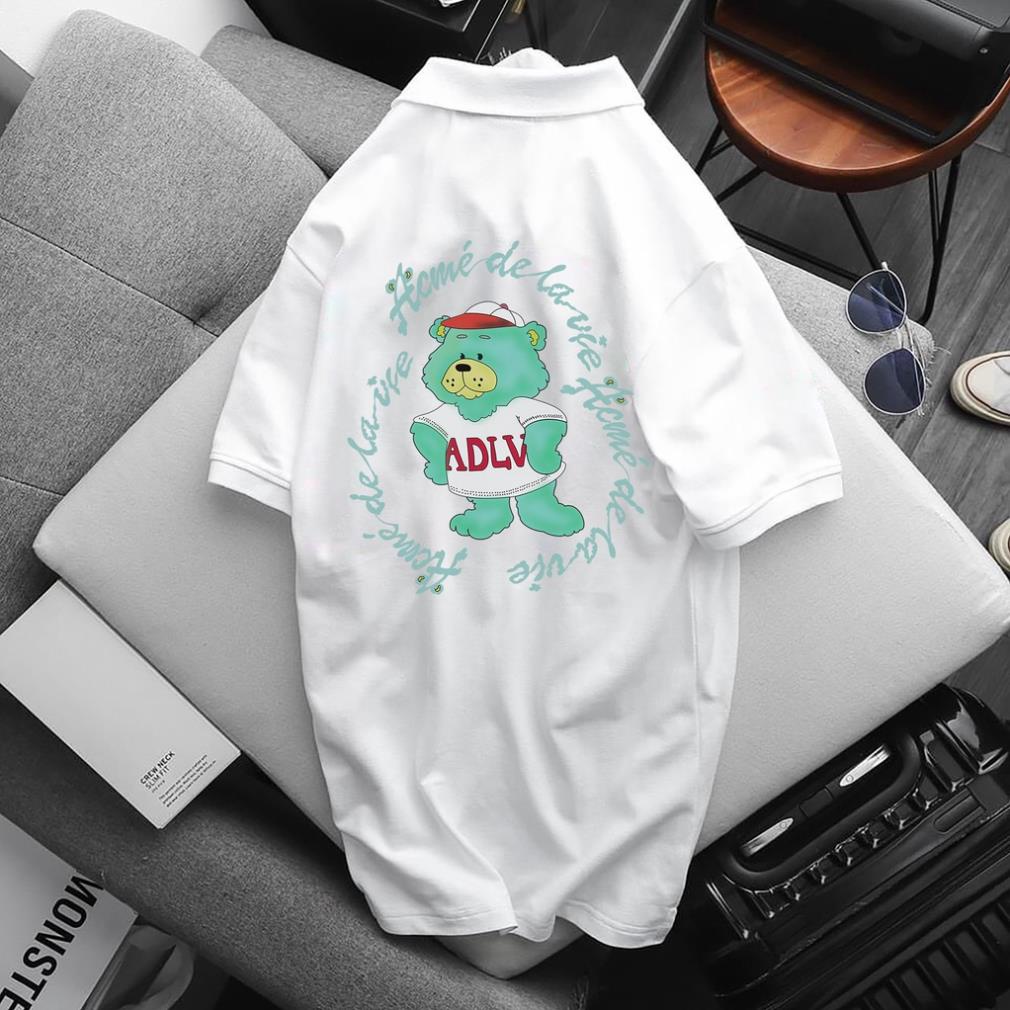 Áo Polo ADLV, chất Thun Cá Sấu Poly Thái Full Size Nam Nữ, Áo có cổ trắng đen, cổ trụ Unisex KKim Shop
