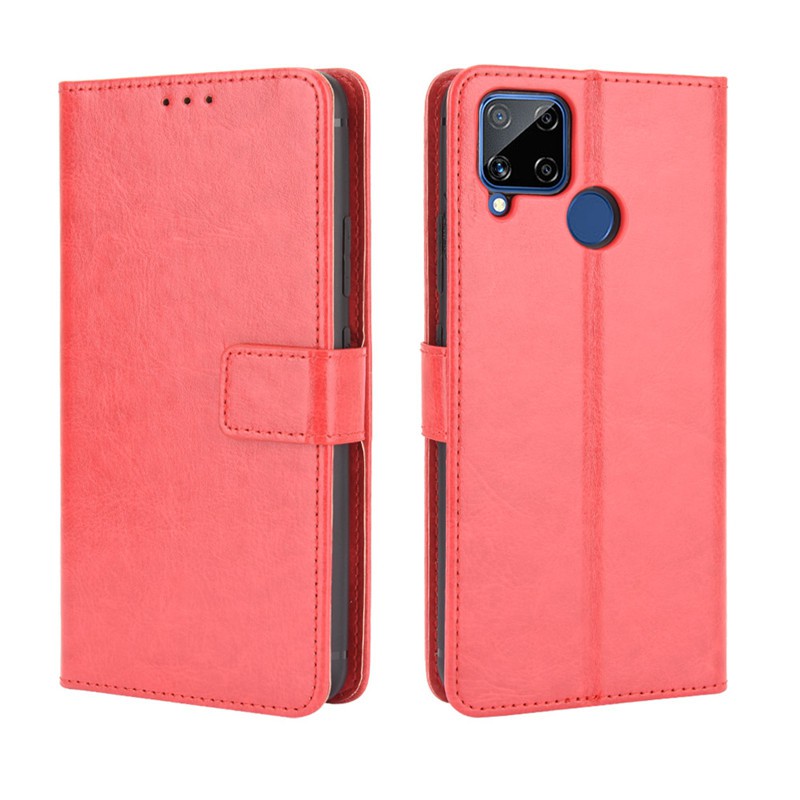 Bao da điện thoại nắp gập dành cho Realme C15 Realmec15 Realmec15