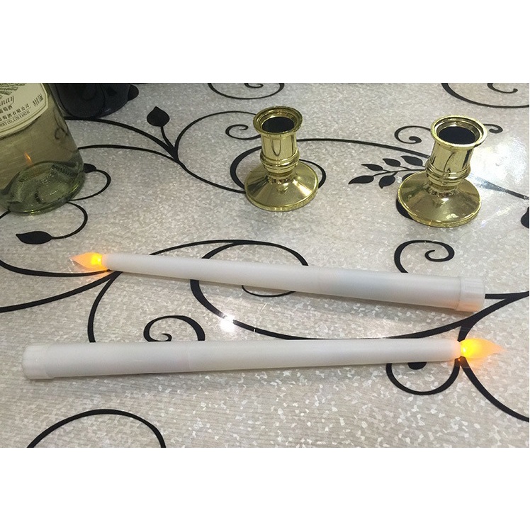 Nến điện tử que đơn 25cm, nến điện tử trang trí tiệc cưới, nến cây điện tử