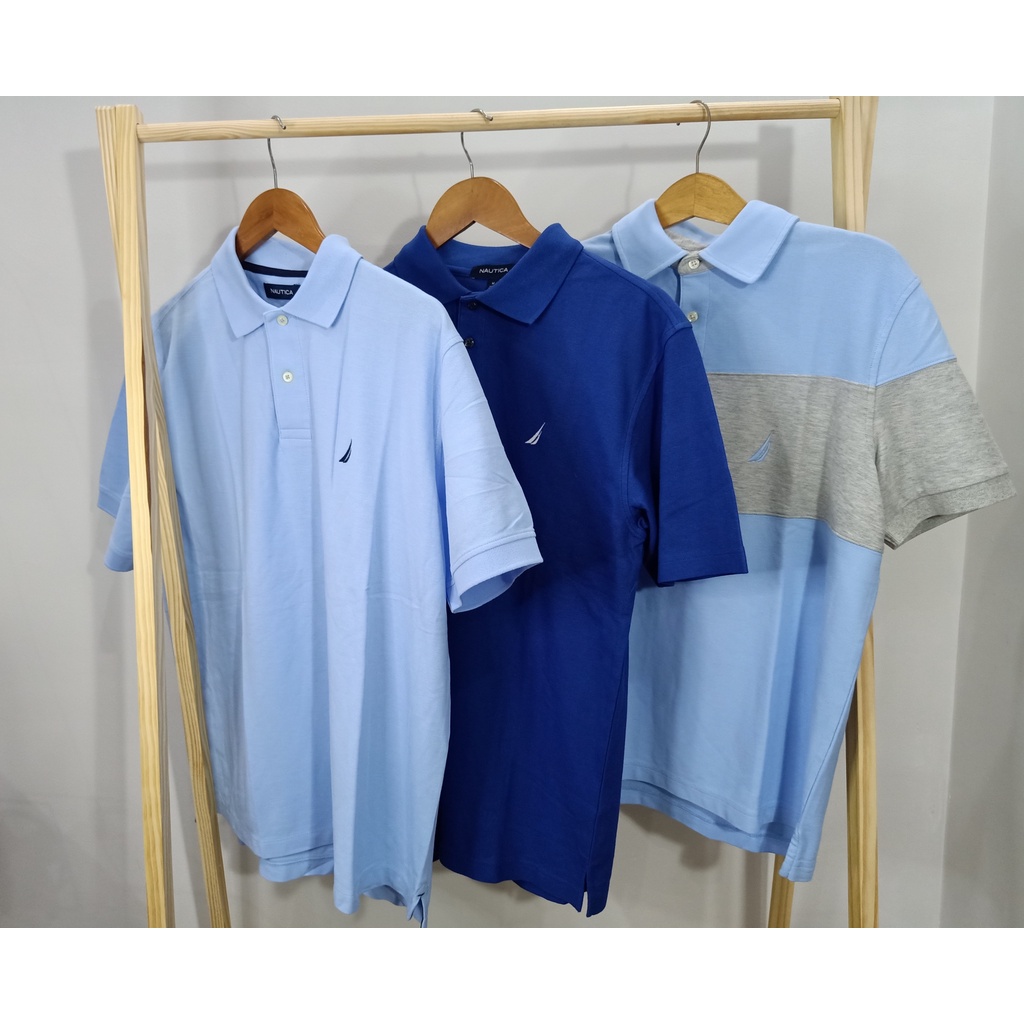 Áo thun polo nam hiệu Nautica, áo polo vải thun cotton mịn, vải cá sấu - Mã 012 Size M