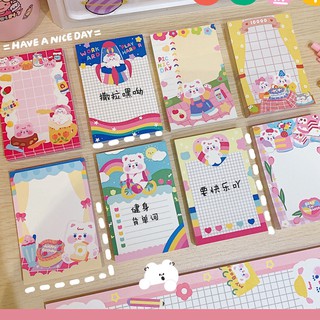 [100 tờ ] giấy note hoạt hình cute / giấy ghi chú hoạt hình / sổ tay mini ghi chú