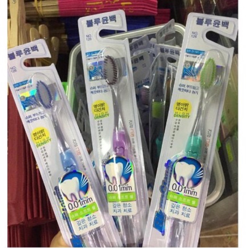 Bàn Chải Đánh Răng Công nghệ Hàn Quốc NO126 Trong Suốt, Siêu Mềm