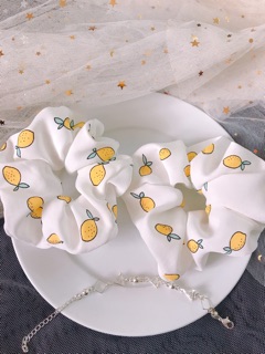 Dây buộc tóc Scrunchies trái chanh