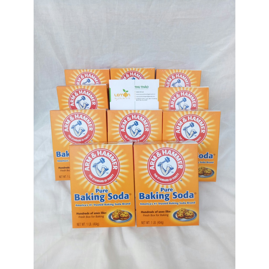 [HÀNG MỸ] Bột Baking Soda chính hãng đa công dụng, làm bánh, tẩy trắng - Hộp 454g