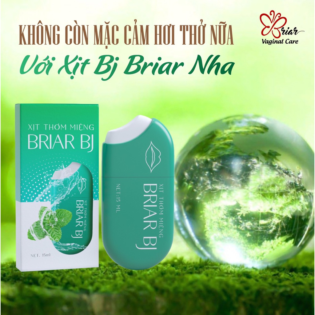Xịt Thơm Miệng Briar BJ Mát Lạnh Vị Bạc Hà -  Cho Hơi Thở Thơm Tho Cả Ngày, Tự Tin Gần Nhau Hơn