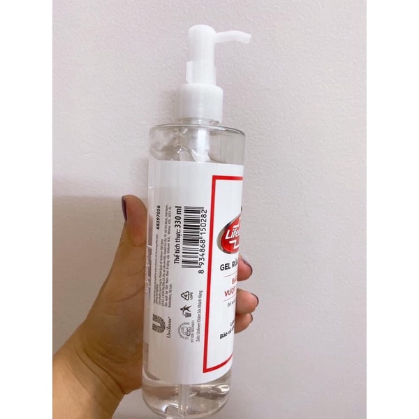 Gel rửa tay khô sạch sạch siêu nhanh Lifebuoy (bảo vệ vượt trội 10) loại có vòi 330ml | BigBuy360 - bigbuy360.vn