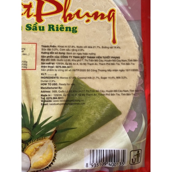 Bánh phồng sữa Tuyết phụng đặc biệt 400G