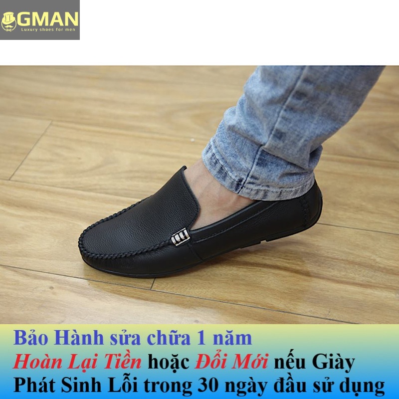 Giày da nam thiết kế da thật nguyên tấm đế cao su khâu chỉ bảo hành 1 năm TK0102