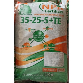 Phân bón npk hữu cơ khoáng 35.25.5 + te - túi zip 1kg