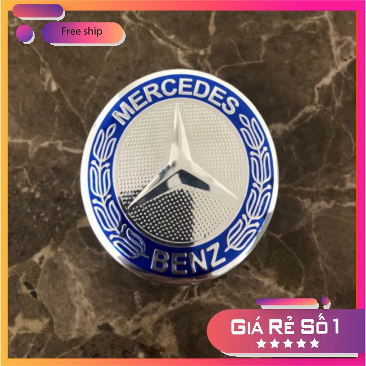 Logo chụp mâm, ốp lazang BVBánh xe ô tô Mercedes BVBenz BVBZ60 đường kính 60mm BVB