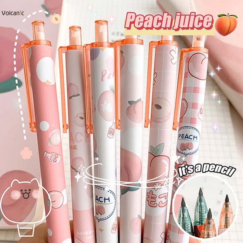 1 Bút Chì Bấm Không Mực Tự Động Không Giới Hạn Họa Tiết Hoạt Hình Phong Cách Ngẫu Nhiên Cho Học Sinh