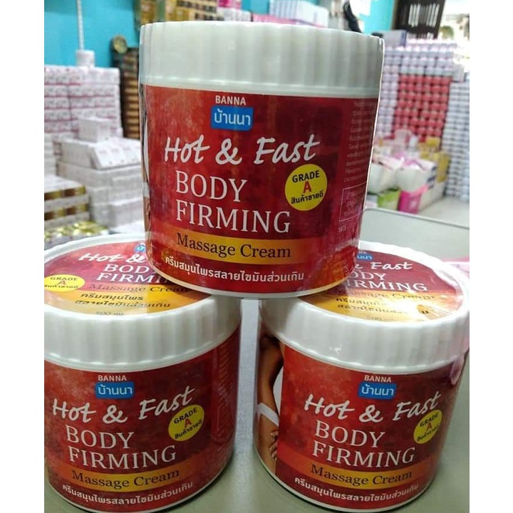 KEM MASSAGE TAN MỠ BANNA HOT FAST BODY FIRMING MASSAGE CREAM 500G CHÍNH HÃNG - 9009