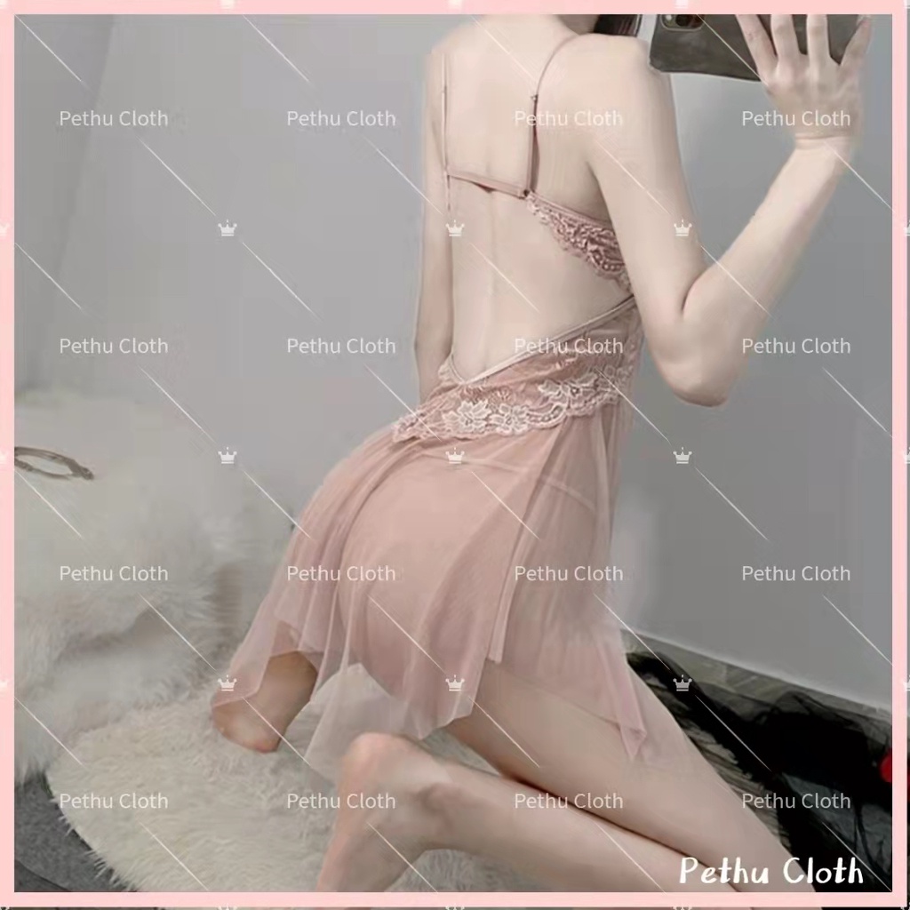 （Q1,HCM) có quần lót Váy ngủ 2 dây sexy có gọng cao cấp xuyên thấu cup ngang tôn dáng ngực 40-65kg--010