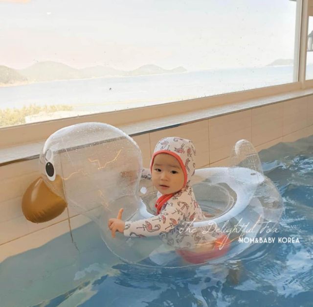 Review phao bơi vịt trong suốt mỏ vàng cho bé | Canhsale.net
