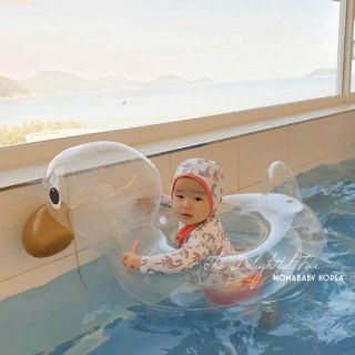 phao trẻ em vịt trong suốt