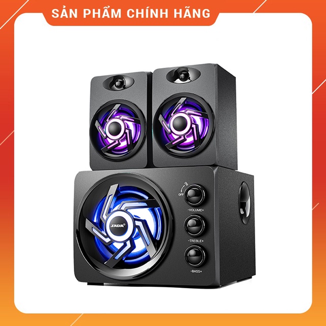 Bộ 3 Loa Vi Tính Để Bàn Sada D-209 Đèn Led 7 Màu Âm Thanh Siêu Trầm Hỗ Trợ Bluetooth, USB, Thẻ nhớ, Jack 3.5