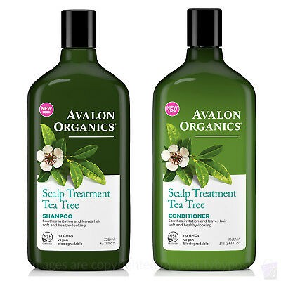 [325ML] DẦU GỘI & XẢ CHO BỆNH DA ĐẦU, SẠCH GÀU AVALON ORGANICS SCALP TREATMENT TEA TREE