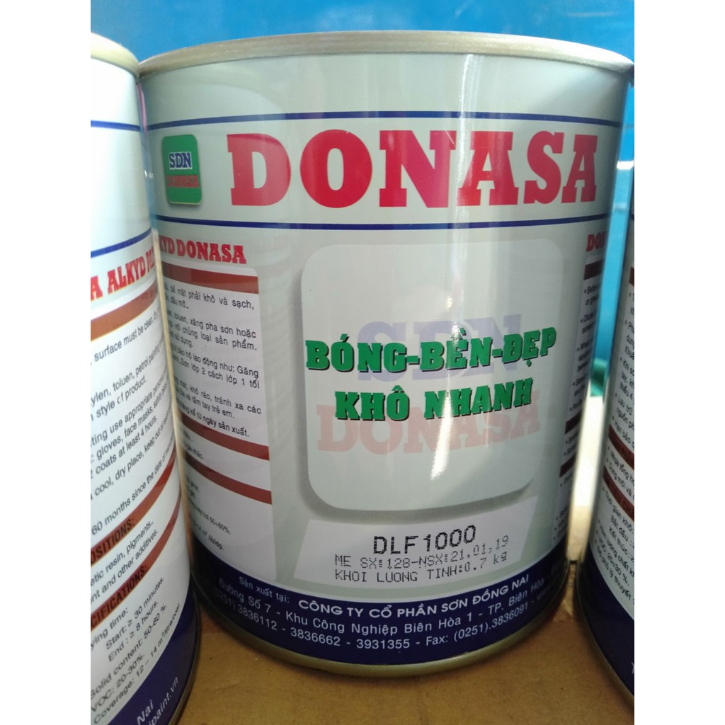 Sơn dầu Donasa màu đen DLF 1000 0,8kg