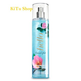 «Mẫu Thử» 🎈 Xịt Thơm Có Nhũ Bath & Body Works Fine Fragrance Mist Hương - HELLO BEAUTIFUL DIAMOND SHIMMER MIST ❃