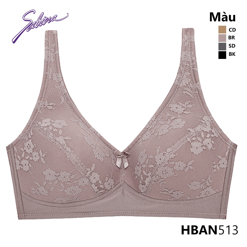 Áo Lót Mút Mỏng Không Gọng Phối Ren Habpy Lady By Sabina HBAN513