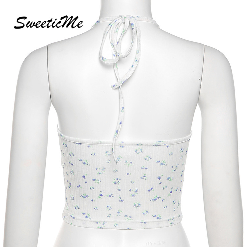 Áo Crop Top Cổ Yếm Phối Ren Hoa Thời Trang Quyến Rũ Cho Nữ | BigBuy360 - bigbuy360.vn