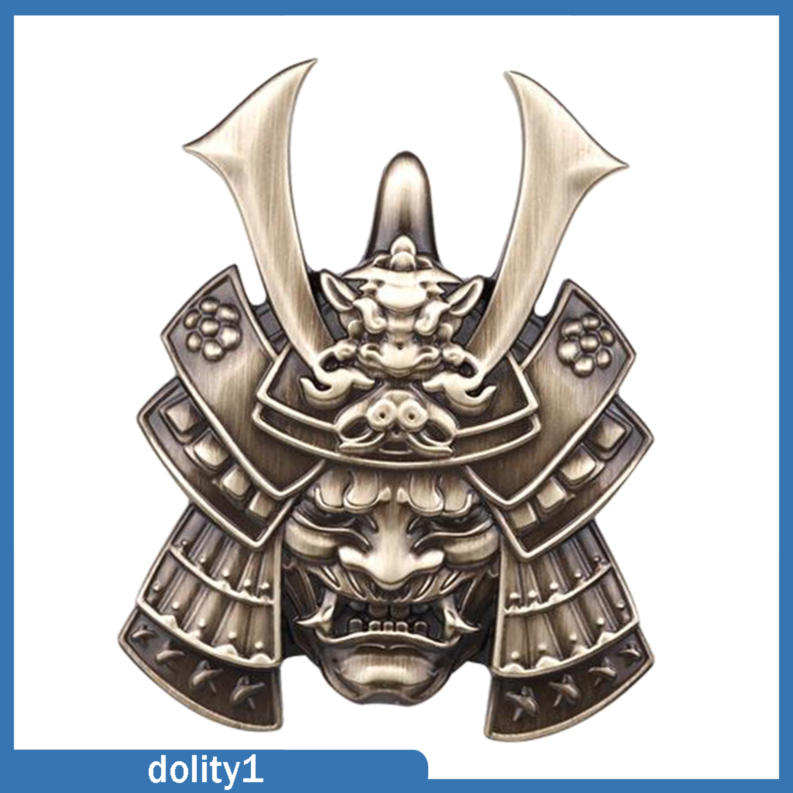 (Doity 1) Sticker Dán Xe Hơi Hình Đầu Lâu Samurai 3d