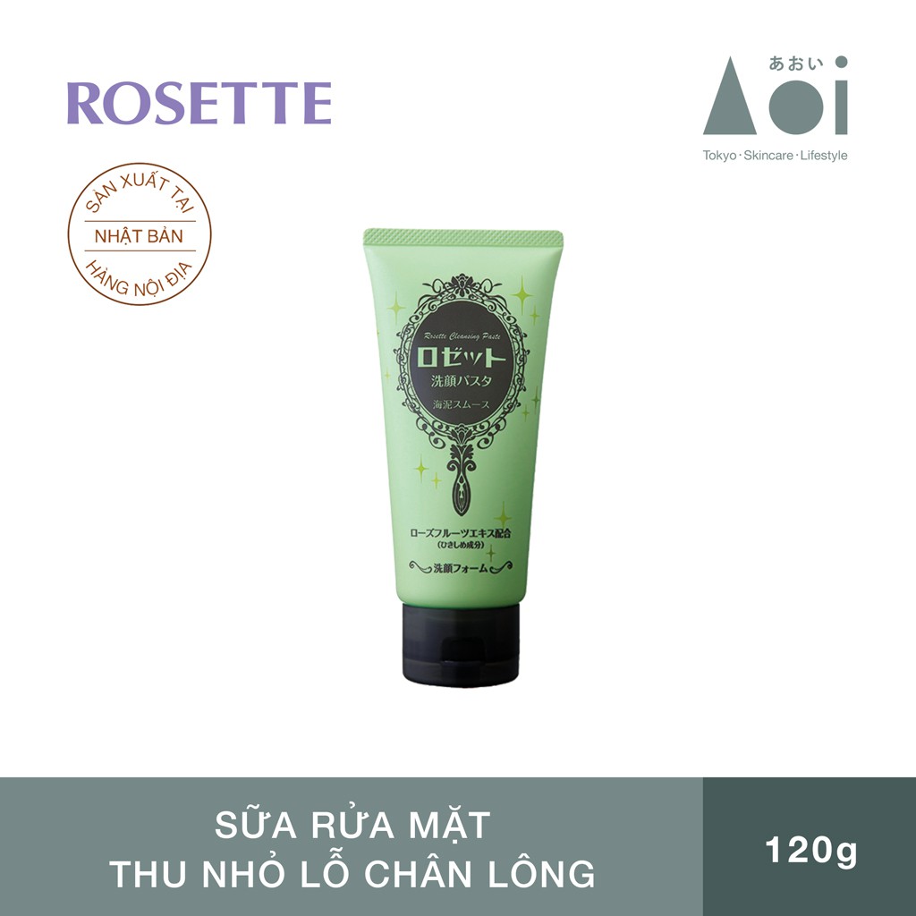Sữa Rửa Mặt Thu Nhỏ Lỗ Chân Lông Rosette Face Wash Pasta Sea Clay Smooth 120g
