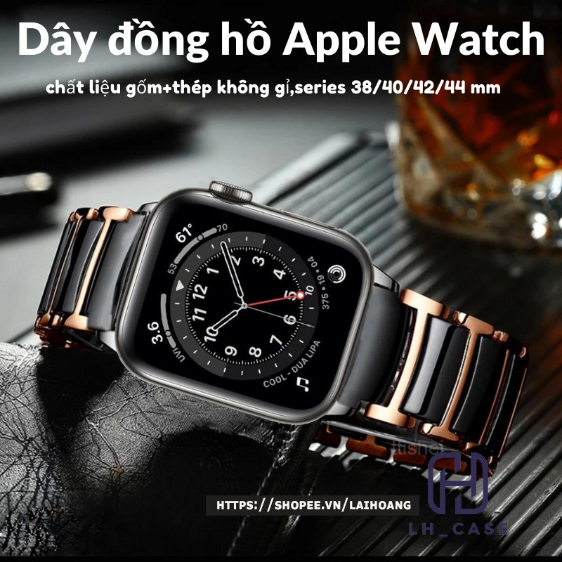 Dây đồng hồ Apple Watch sang trọng cho nam giới hợp kim thép không gỉ series 6/5/4/3/2/1 38mm/ 40mm / 42mm/ 44mm