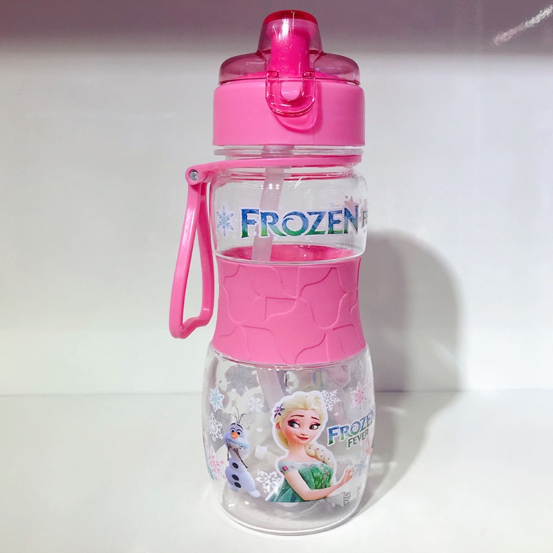 Bình Nước Cầm Tay Dung Tích 600ML Họa Tiết Hoạt Hình Phong Cách Hàn Quốc Cho Bé