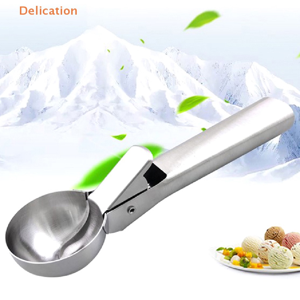 1 Muỗng Múc Kem / Tráng Miệng Bằng Thép Không Gỉ Tiện Dụng