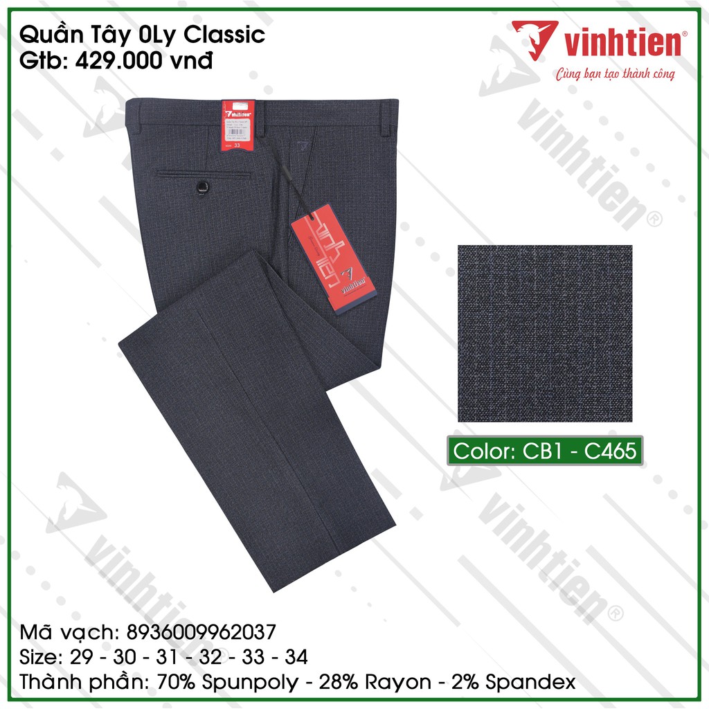 Quần Tây Nam 0ly Classic Vĩnh Tiến 429 | BigBuy360 - bigbuy360.vn