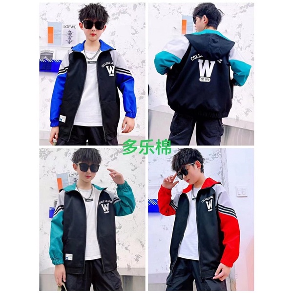 Áo khoác dù chữ W cho bé (size đại)