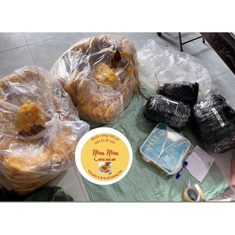 Combo bánh tráng khô gà