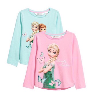 Sét 2 áo phông bé gái hm elsa