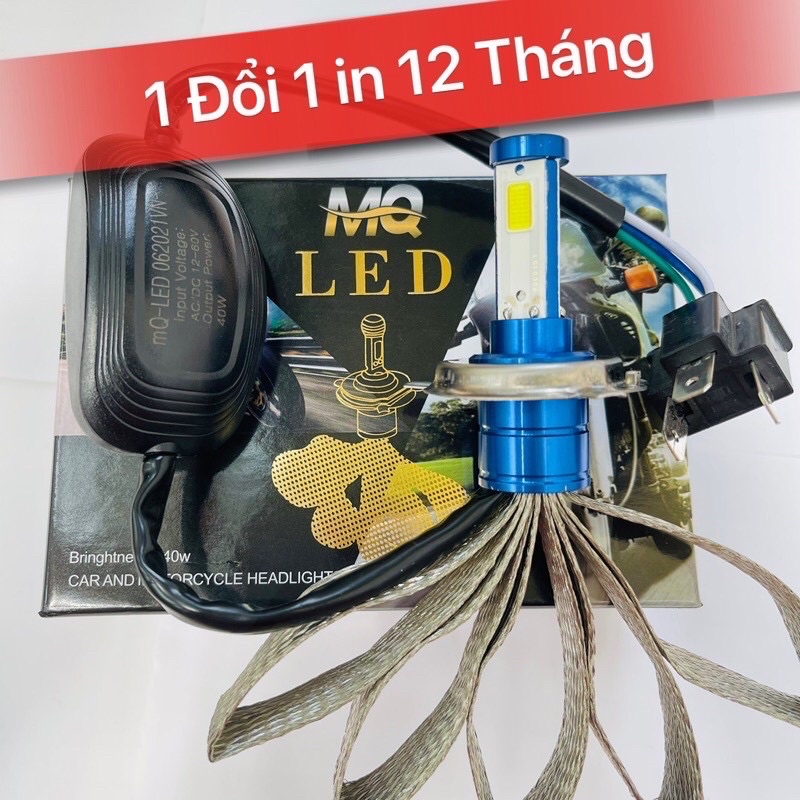 Đèn pha Led CYT 3/2 tim Led H4/M5 AC/DC CHÍNH HÃNG MQ BH 12 THÁNG mQ.shop