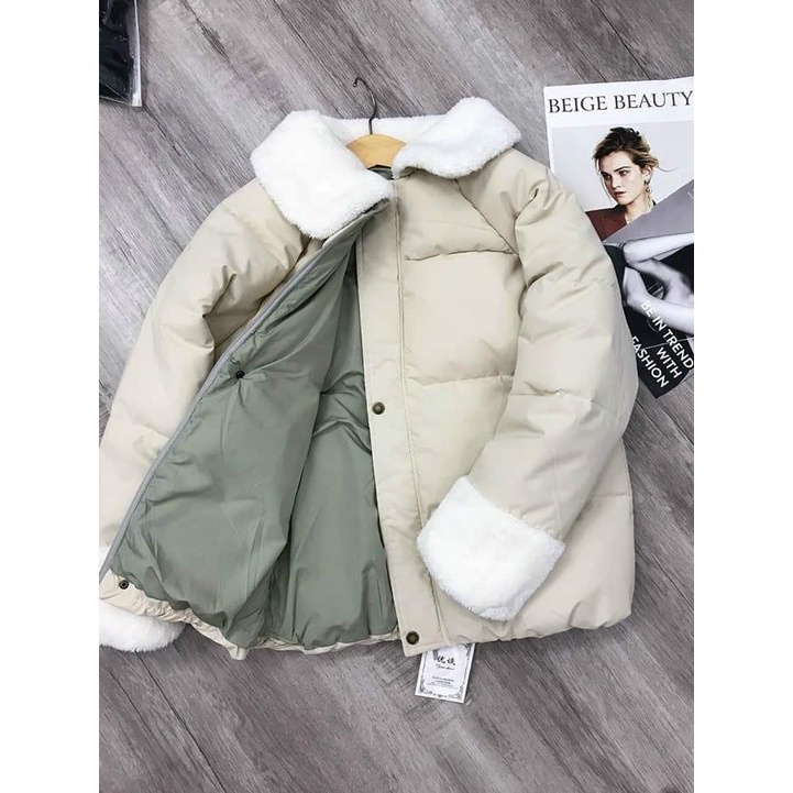 Áo phao nữ Mia 1992 cao cấp - áo phao béo đại hàn dày dặn form rộng cổ lông tay lông cực ấm phong cách Hàn Quốc 2021