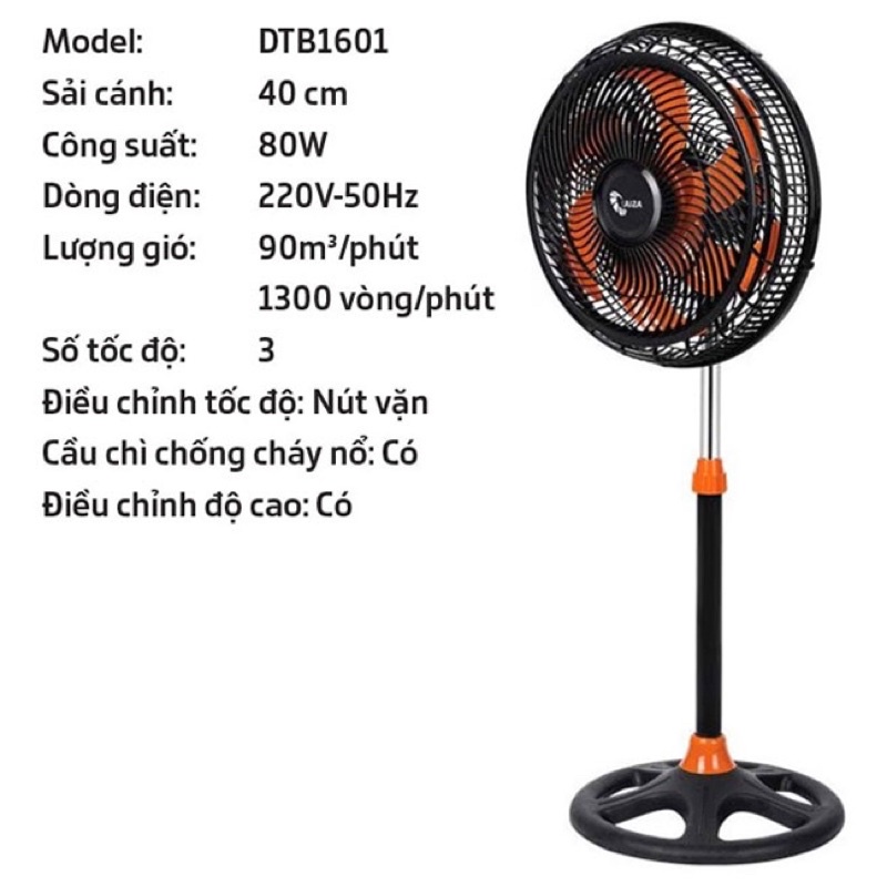 QUẠT ĐỨNG ASIA TURBO công suất 80W - DTB1601