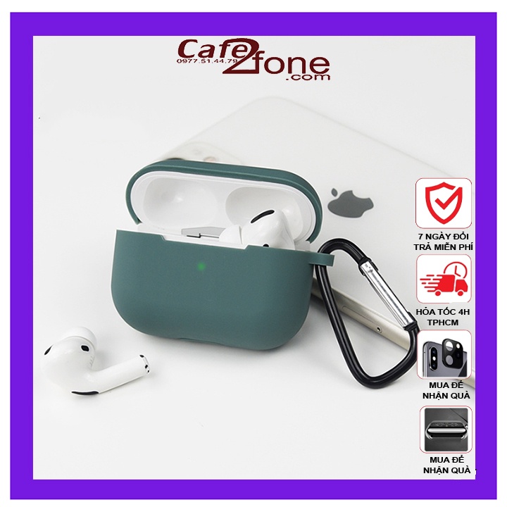 Vỏ Airpods Pro kèm móc khóa, case bảo vệ Airpod Pro khỏi các vết trầy xước, có thể dùng chung Airpod Pro 2 - Cafe2fone
