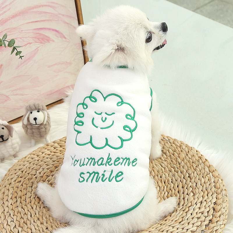 Áo Tank Top Thêu Hình Đám Mây Thời Trang Thu Đông Cho Thú Cưng