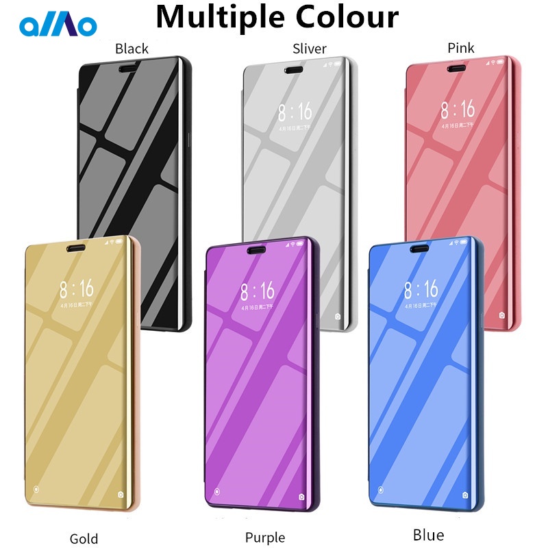 Bao Da Điện Thoại Nắp Lật Mặt Gương Làm Giá Đỡ Cho Samsung Galaxy A22 A52 A72 A32 A42 A02 M02 A02S A12 4g 5g A22 5g Vỏ