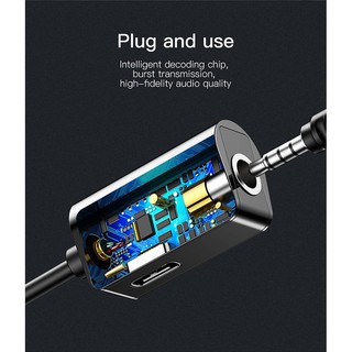 Đầu chuyển Type C sang Audio 3.5mm & Type C Baseus L40 (12cm Type C Male to Type C Female + 3.5mm Female Adapter)